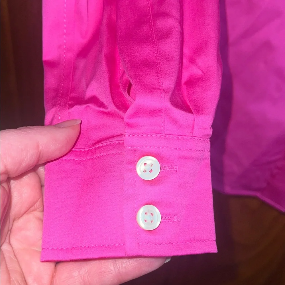 NWT Banana Republic Pink Button Down Shirt Size 0 - Picture 3 of 6